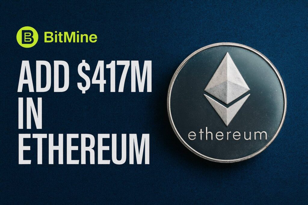 BitMine Ethereum Treasury Grows by $417M as Tom Lee Predicts $10K ETH